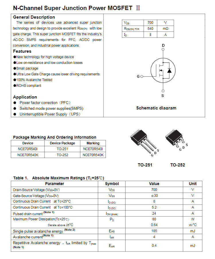 NCE70R540I NCE70R540I