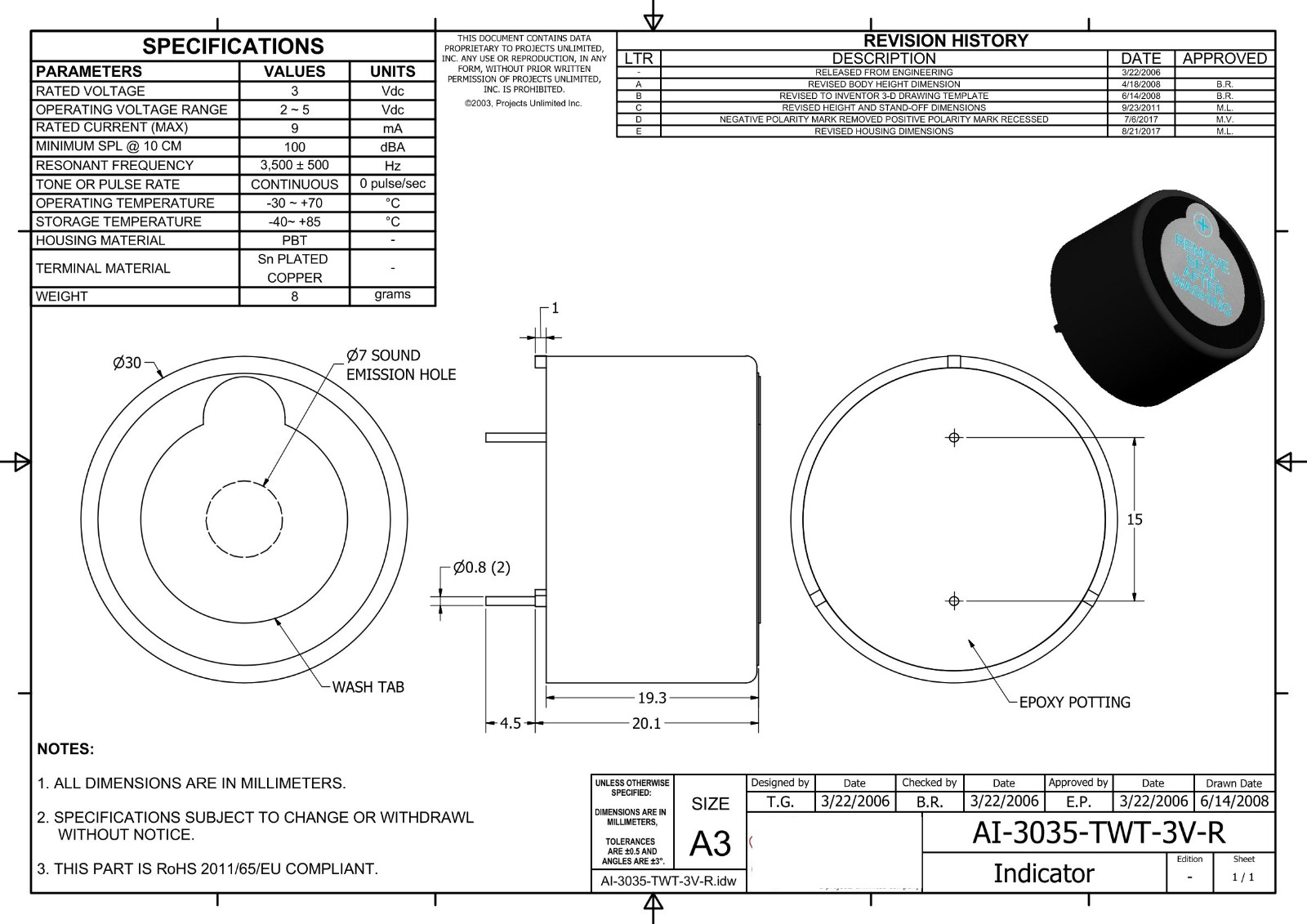 AI-3035-TWT-3V-R
