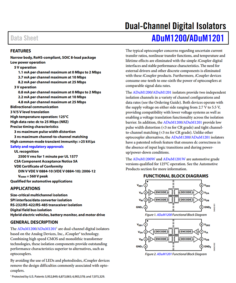 ADUM1201ARZ详情1